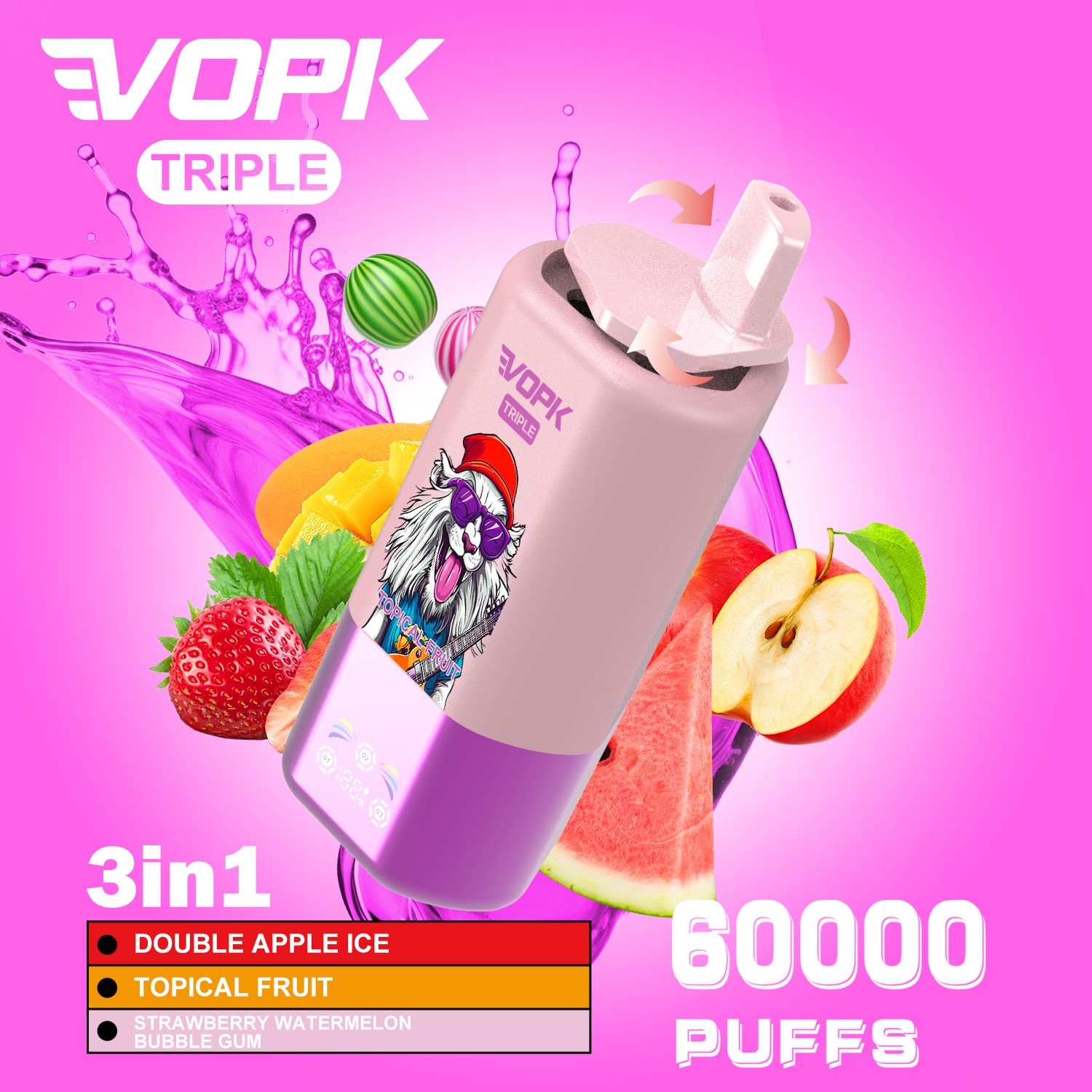 Alternative view of VOPK-TRIPE 60000PUFFS Vape
